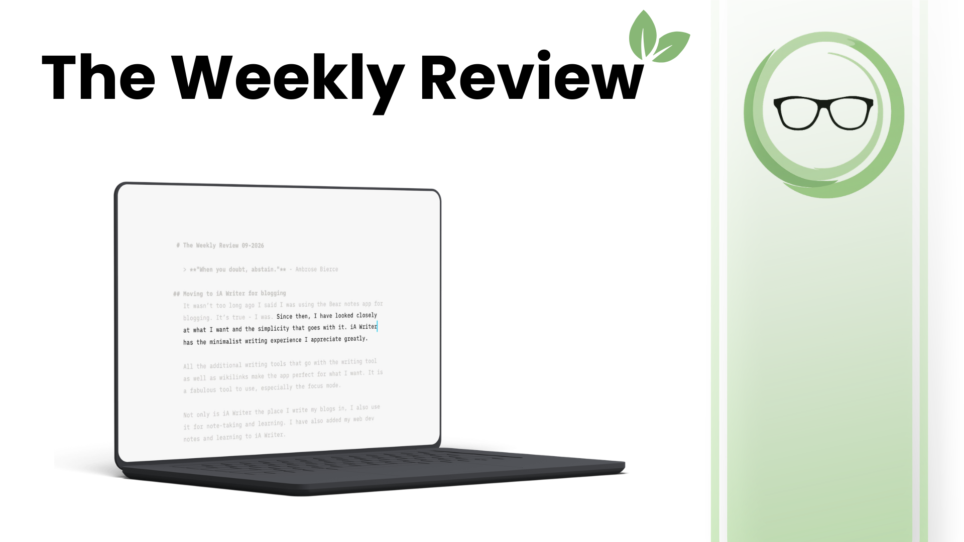 The Weekly Review 09-26